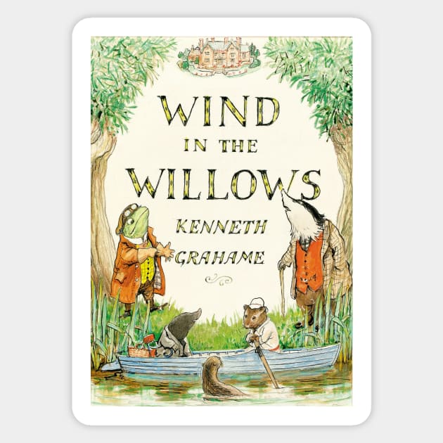 Wind in The Willows Book Cover Sticker by booksnbobs